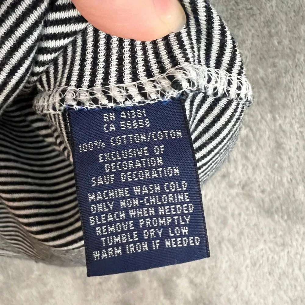 Polo Ralph Lauren T Shirt Womens M Striped Wide Neck Classic Basics